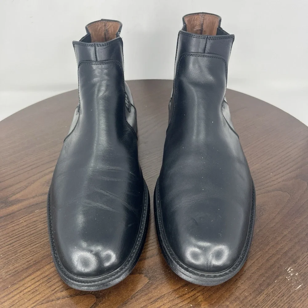 Johnston & Murphy XC4 Boots Men 11.5M Black Sheepskin Chelsea Dual Width Pull On